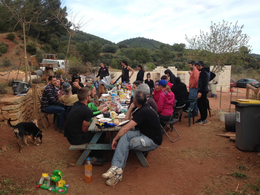Good bye lunch at the stables.