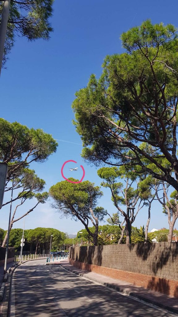 Airplanes passing over